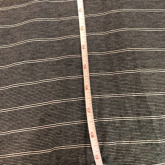 Merano Black and White Small Stripes Swing Skirt - Picture 4 of 4